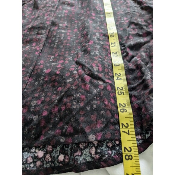 Eddie Bauer Top Women XL Red Black Dotted Long Sleeve Blouse Cottagecore Light - Picture 12 of 13